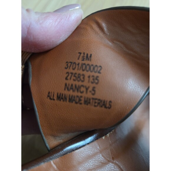 Pierre Dumas Brown Vegan Leather Strappy Heel Sandals Size 7.5 - Picture 10 of 10